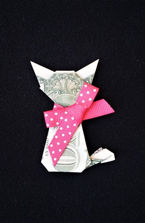 Cat Money Origami Unique Origami T Dollar Origami Cat Etsy