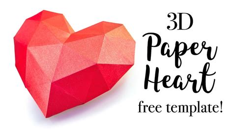 3d Paper Heart Tutorial Valentines Day Diy Paper Kawaii Youtube