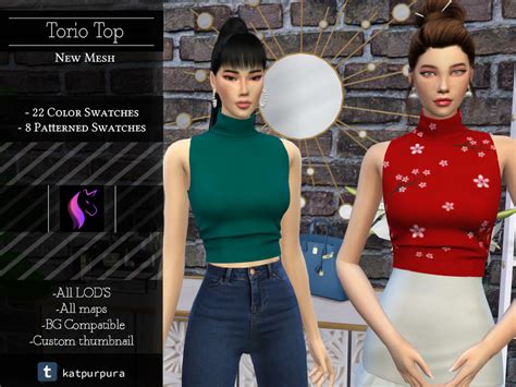 Torio Top By Katpurpura From Tsr • Sims 4 Downloads