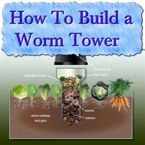 How To Build A Worm Tower Garden Compost Compost Food Garden