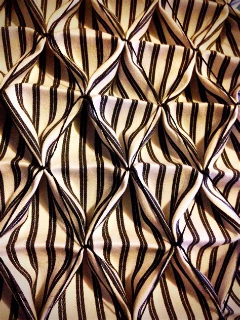 Fabric Manipulation Ideas Honeycomb Smocking With Striped Fabric