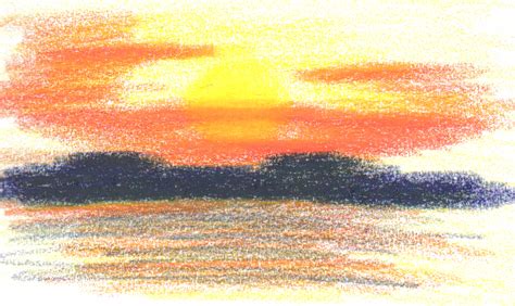 Sunset In Colored Pencil By Tgwabba On Deviantart