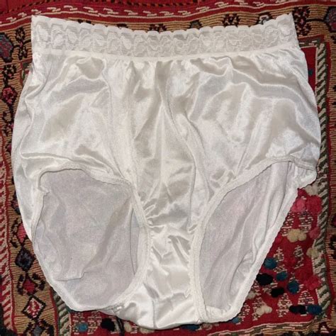 vintage ashley taylor nylon granny sissy panties white lace second skin l 7 33 22 picclick