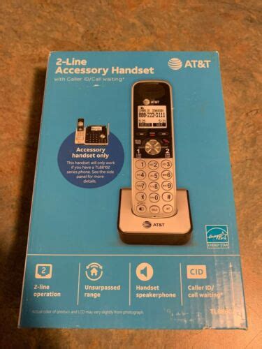 Atandt Tl88002 Dect 60 2 Line Accessory Only Handset Phone For Tl88102
