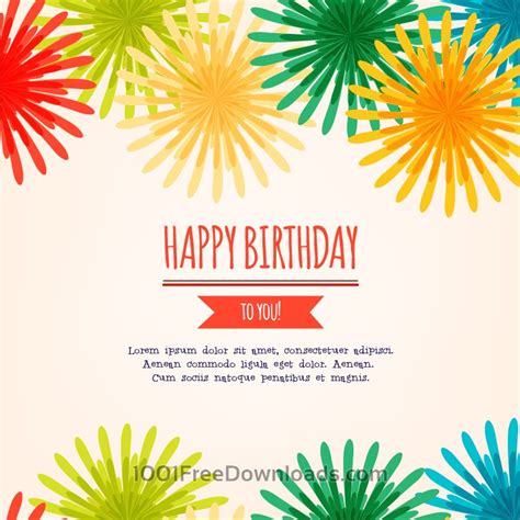 Free Vectors Happy Birthday Vector Illustration Backgrounds