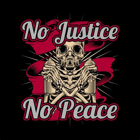 Skull Holding Spray Paint Graffiti No Justice No Peace