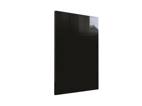 Black High Gloss Acrylic Kitchen Door With Matching Edge Made To Measure