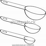 Measuring Spoons Spoon Vector Tablespoon Clip Shutterstock Lightbox Pic sketch template