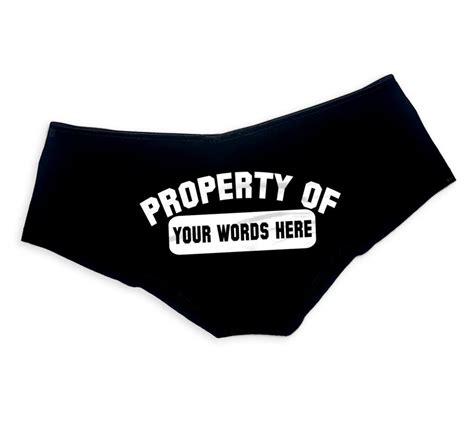 custom property of panties personalized sexy funny submissive etsy
