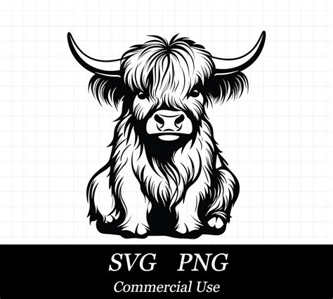 Highland Cow Svg Highland Cow Png Svg Files For Cricut Etsy