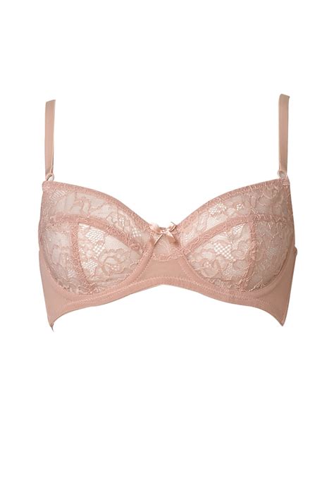 Forever Sheer Floral Lace Bra In Natural Lyst