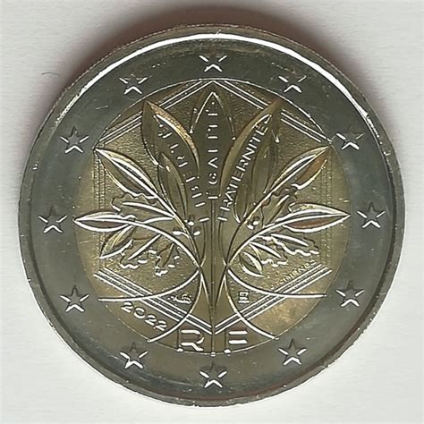 Moneda de 2 euros Francia 2022 de nuevo diseño