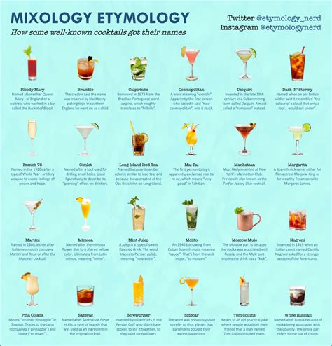 I Made An Infographic Explaining How Different Types Of Cocktails Got Their Names Etymology