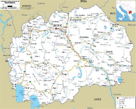 Zemljopisna Karta Makedonije Karta