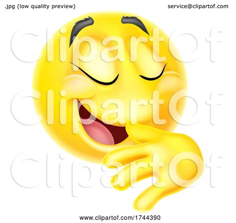 Proud Pleased Emoticon Emoji Face Cartoon Icon By Atstockillustration