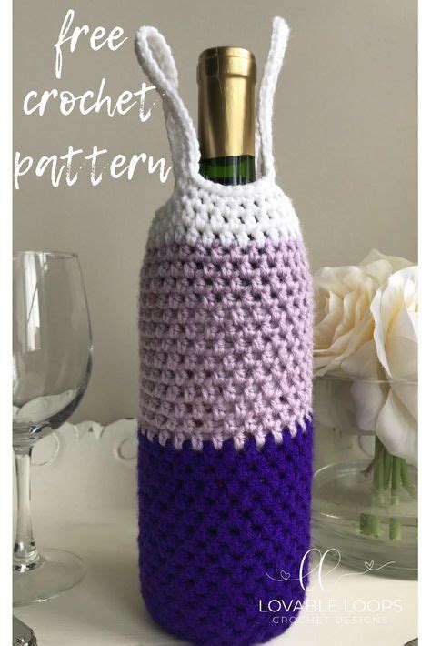 Crochet Wine Bottle Holder Free And Easy Wine Bag Pattern Crochet Patterns Cozy Crochet Patterns