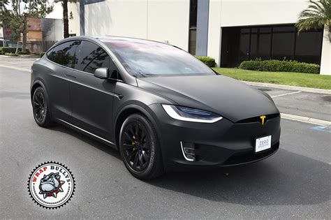 Tesla model x i 75d. Tesla X Wrapped in 3M Deep Matte Black | Wrap Bullys