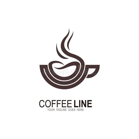 Coffee Logo With Line Espresso Icon Coffee Mug Logo Stock Vector