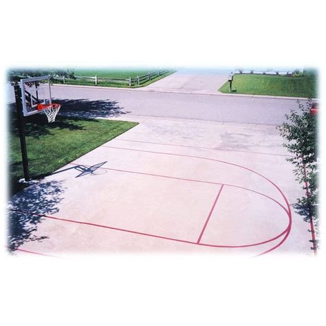 First Team Basketball Court Stencil Kit Ft20 Outdoor Basketball Court