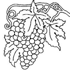 Dessins coloriés de raisin et feuille de vigne dessins coloriés de fruits : coloriage de: dessin,cep,vigne,raisin,automne | étiquette ...