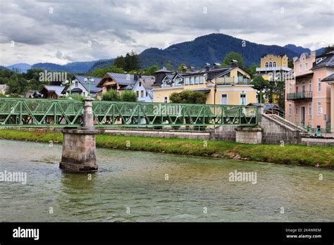 Bad Ischl Spa Town By River Traun In Austria Salzkammergut Region