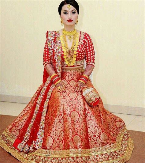 Nepali Wedding Tradition Nepal Marriage Bride Makeup Simple Saree Dress Indian