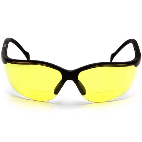 pyramex v2 reader bifocal safety glasses with amber lens