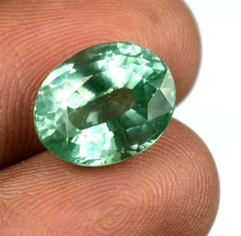 Ceylon 895 Carat Green Sapphire September Birthstone 100 Etsy