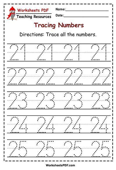 Tracing Numbers 1 50 Worksheets Pdf - Thekidsworksheet