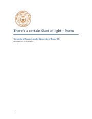 There S A Certain Slant Of Light Poem Docx There S A Certain Slant Of Light Poem