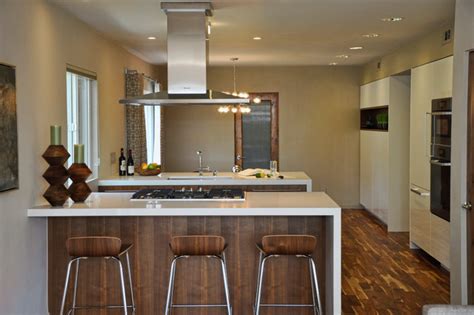 Mid Century Modern Open Concept Kitchen And Dining Room Modern