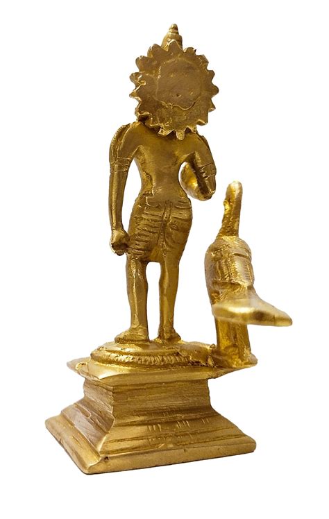 brass kartikey idol for prayer room in antique finish god statues for home and office