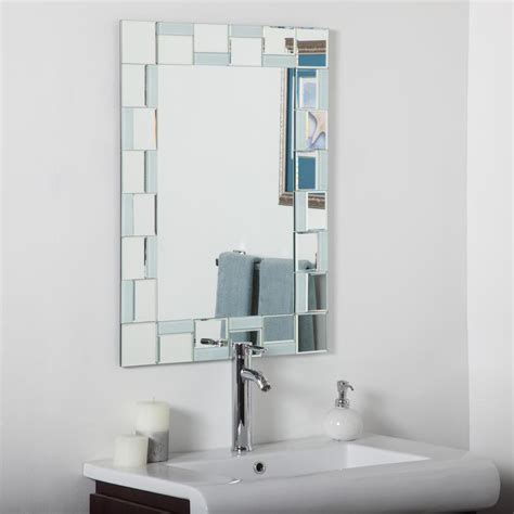 Decor Wonderland 16 In W X 24 In H Frameless Rectangular Beveled Edge Bathroom Vanity Mirror