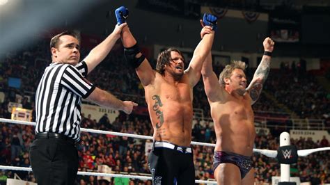 Chris Jericho And Aj Styles Der Heath Slater And Curtis Axel Wwe