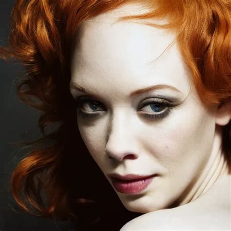 Krea Portrait Of A Beautiful Christina Hendricks By Mario Testino Ca 1980 Close Up