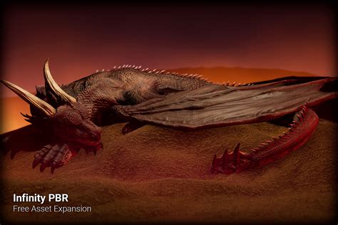 Sleeping Dragon Animation And Gold Pile Textures Substance Files 3d