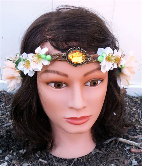 Woodland Forest Fairy Flower Crown Halloween Costume Headband Headpiece