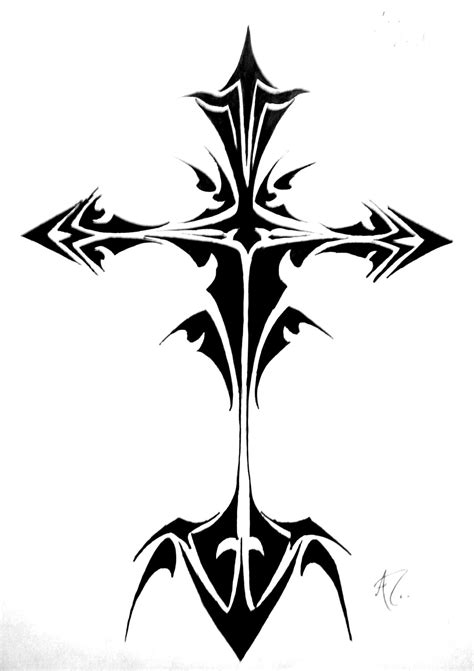 Cross Tattoo By Addy D Tribal Cross Tattoos Cross Tattoo Designs