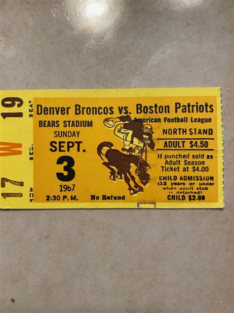 I'd like to keep the tickets. 53 Years of Denver Bronco Home Games | Tim Larison