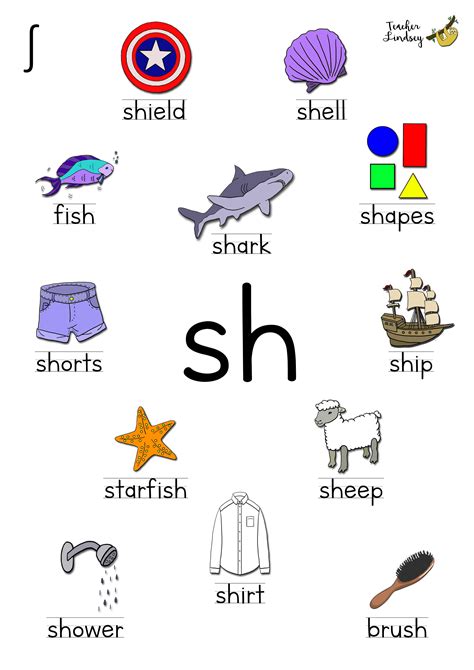 Digraph Sh Poster By Teacher Lindsey Phonics Reading Phonics