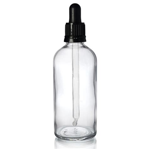 100ml Clear Glass Dropper Bottle With Glass Pipette Uk
