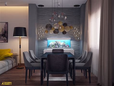 Dining And Living Area Interior Design On Behance
