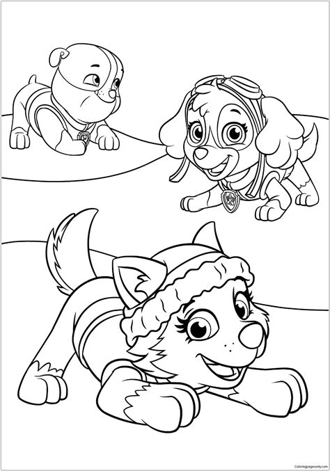 Marshall visiting ocean paw patrol coloring pages. Paw Patrol 20 Coloring Pages - Cartoons Coloring Pages - Free Printable Coloring Pages Online