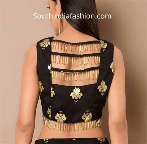 10 Unique Saree Blouse Back Neck Designs Blouse Designs Back Side