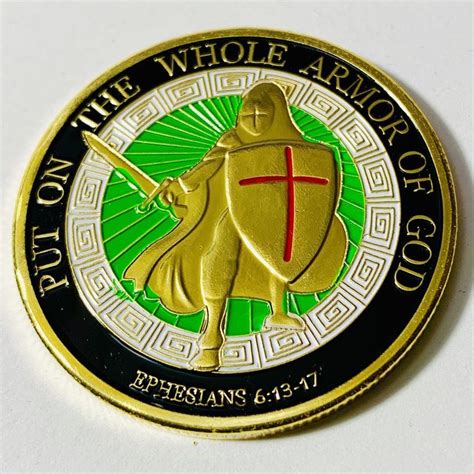 Put On The Whole Armor Of God Challenge Coin Challenge Coins Armor