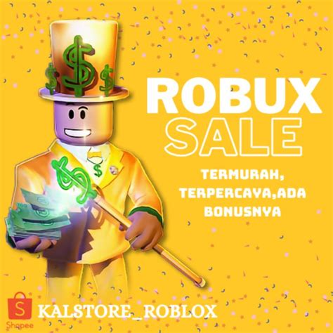 Jual Robux Pre Order 5 Hari Dapet Bonus Shopee Indonesia