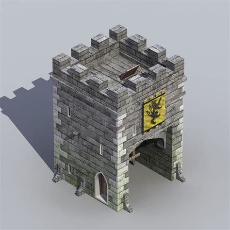 3d Medieval Castle Gatehouse Model