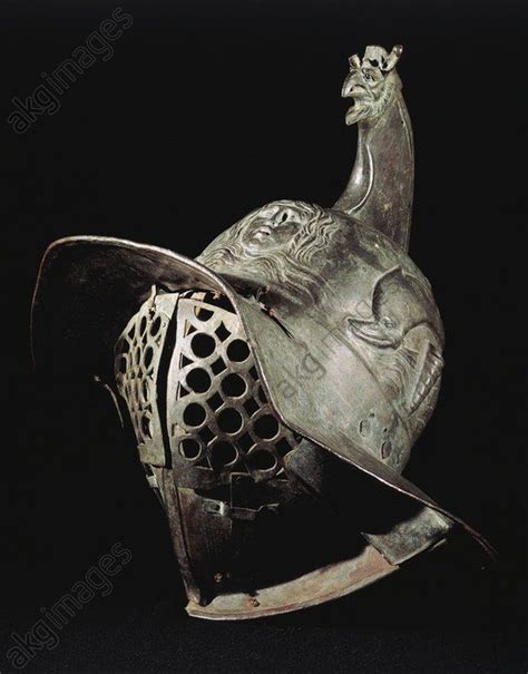 Bronze Gladiator Parade Helmet From The Excavations Of Pompeii Roman Civilisation Gladiateur