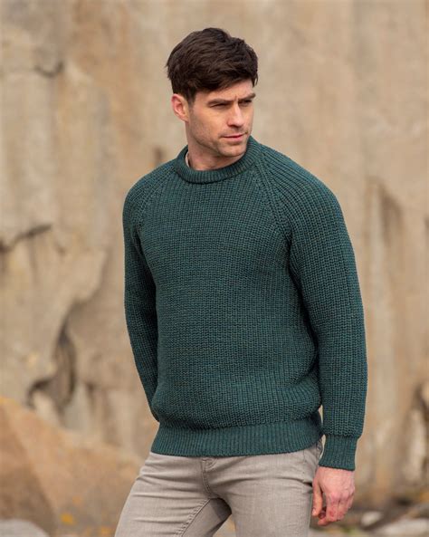Aran Traditional 100 Merino Wool Sweater — Cable Knit Ireland Jumper