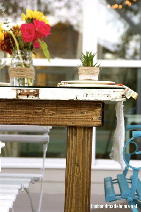 A Look At How We Upcycled An Old Door Into A Table For Our Outdoor